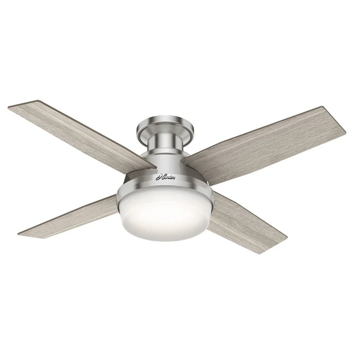 Hunter Dempsey 44″ Low Profile Ceiling Fan w/LED Light – Brushed Nickel – 50282
