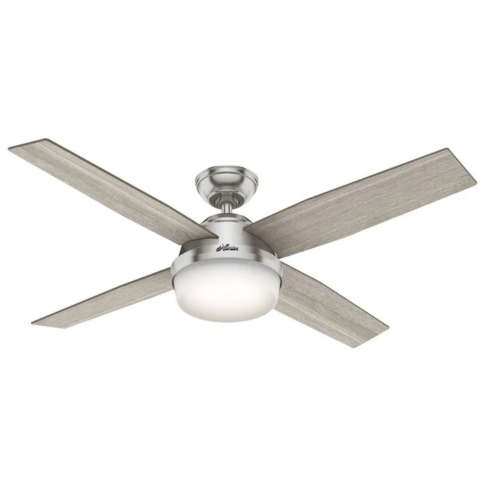 Hunter Dempsey 52″ Ceiling Fan w/LED Light – Brushed Nickel – 50284