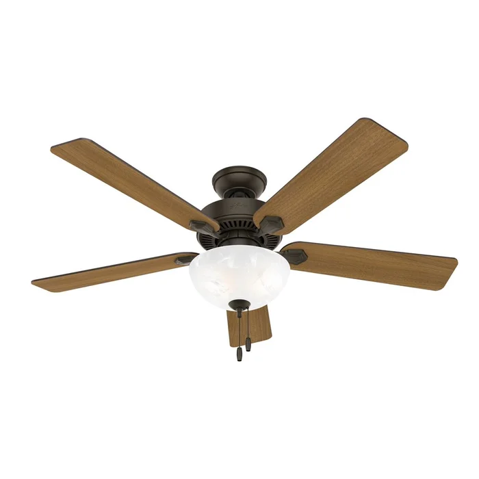 Hunter Swanson 52″ Ceiling Fan w/LED Light – New Bronze – 50901