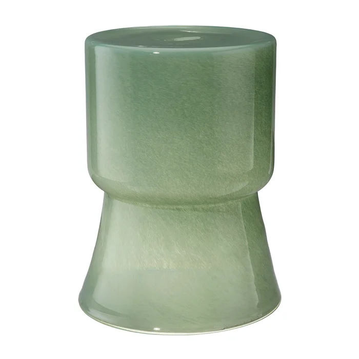 huntington garden glass stool, green