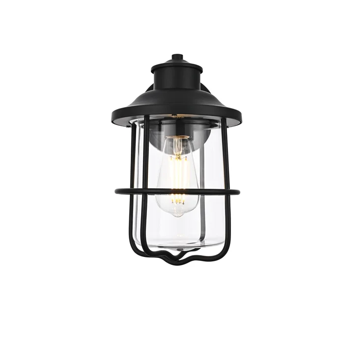huxley 7 inch outdoor wall sconce in black