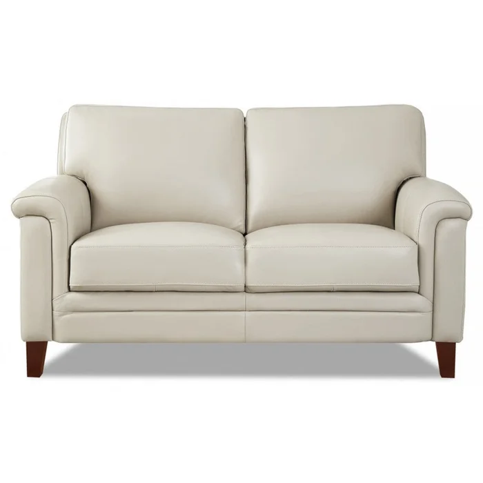 Hydeline Westcott Leather Loveseat – Vanilla|Causeuse Westcott de Hydeline en cuir – vanille