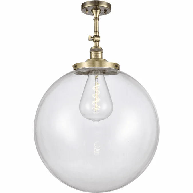 Innovations 201F-AB-G202-12 Franklin Restoration Beacon Antique Brass LED 12″ Ceiling Lighting