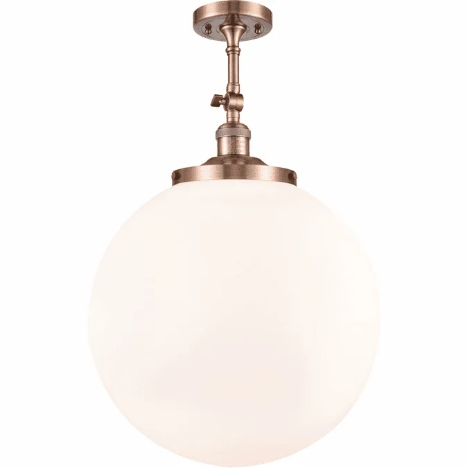 Innovations 201F-AC-G201-6 Franklin Restoration Beacon Antique Copper LED 6″ Overhead Lighting