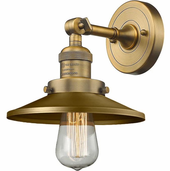 Innovations 203-BB-M4 Railroad Modern Brushed Brass Wall Lighting