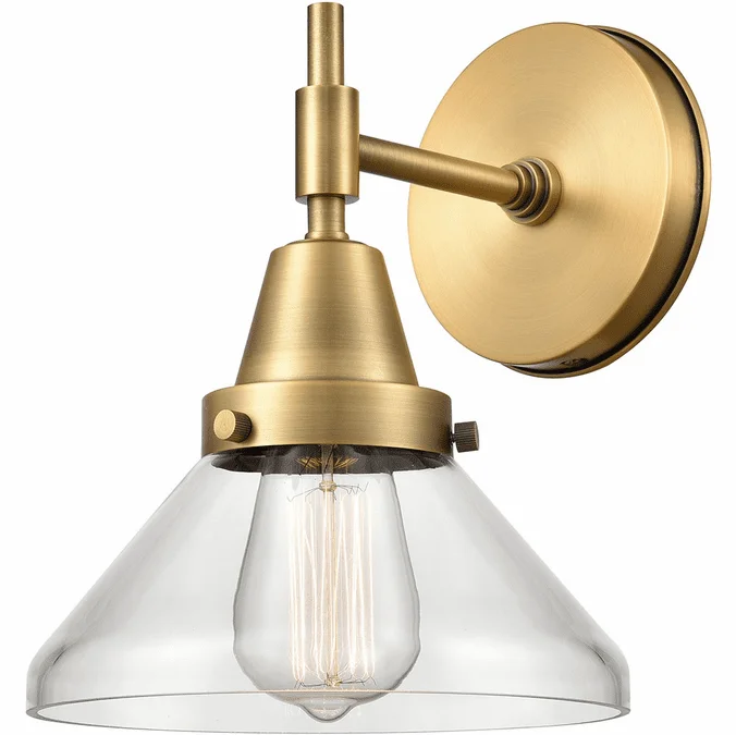 Innovations 447-1W-BB-G4472 Caden Brushed Brass Clear Caden Wall Lighting Fixture