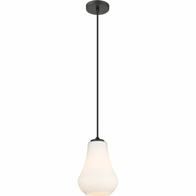 Innovations 490-1P-BK-G571-7 Fairfield Matte Black Matte White Cased Fairfield LED Mini Hanging Lamp