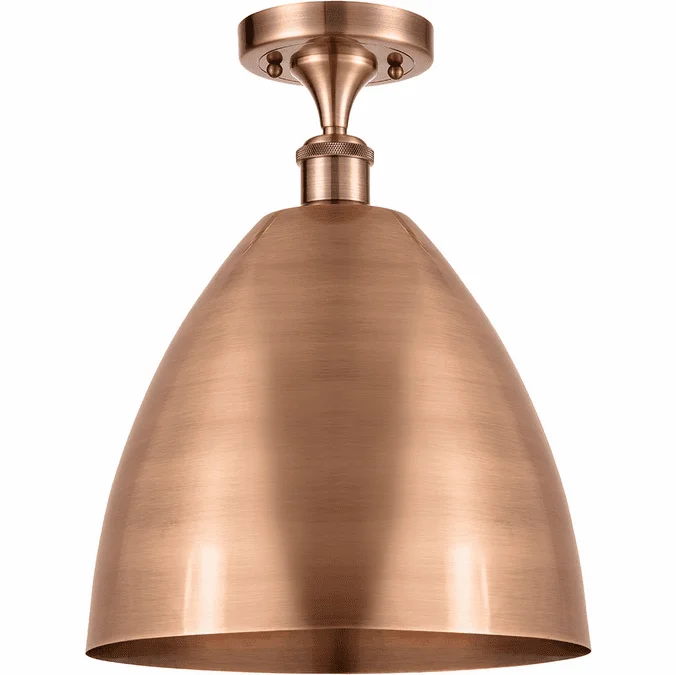 Innovations 516-1C-AC-MBD-12-AC Ballston Dome Antique Copper LED 12″ Ceiling Light Fixture