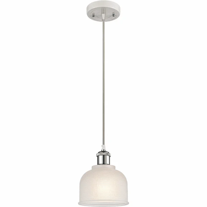 Innovations 516-1P-WPC-G411 Ballston Dayton White and Polished Chrome LED Mini Pendant Lamp