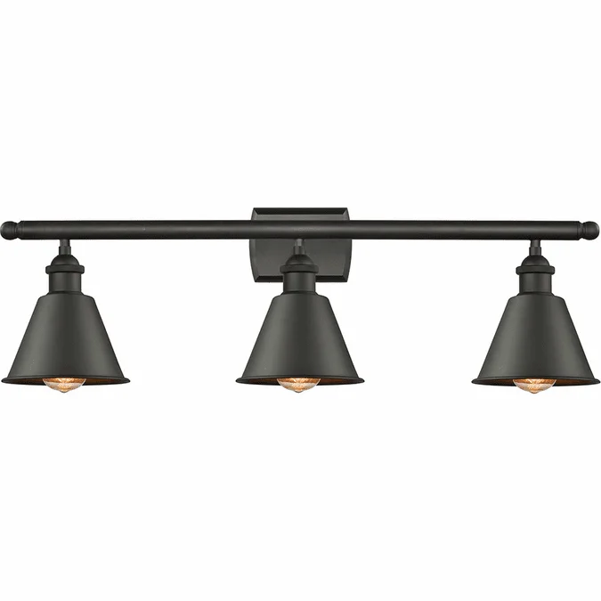 Innovations 516-3W-OB-M8 Ballston Smithfield Oil Rubbed Bronze LED 3-Light Vanity Lighting Fixture