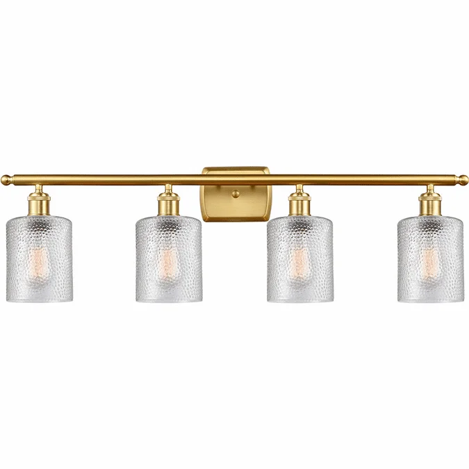 Innovations 516-4W-SG-G112-LED Ballston CoSGleskill Contemporary Satin Gold LED 4-Light Bath Sconce