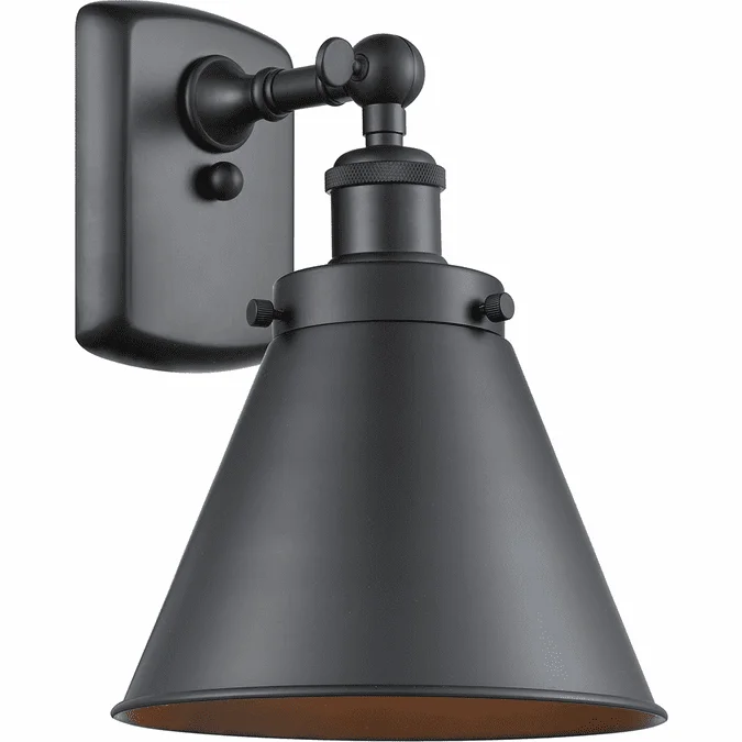 Innovations 916-1W-BK-M13-LED Ballston Appalachian Modern Matte Black LED Wall Sconce Lighting