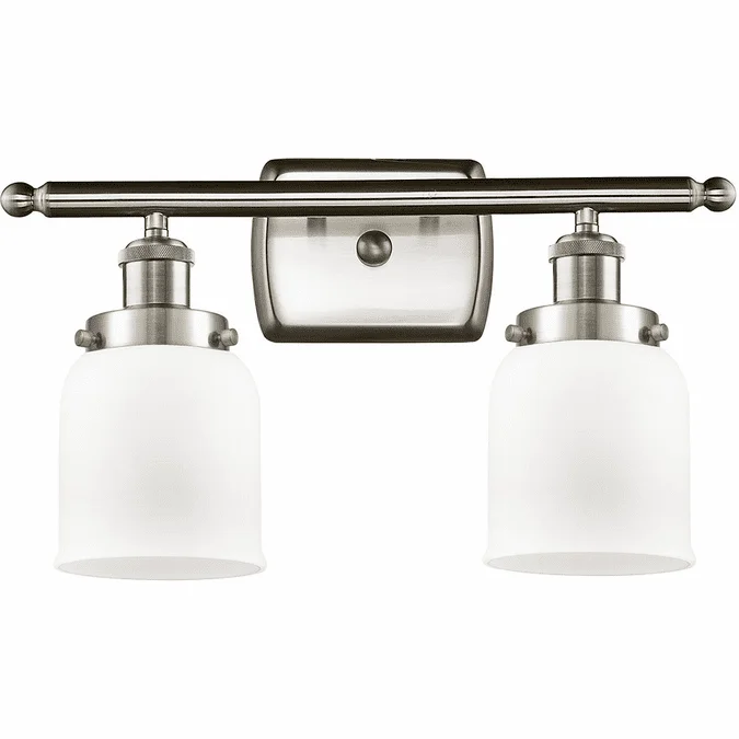 Innovations 916-2W-SN-G51 Ballston Small Bell Contemporary Brushed Satin Nickel 2-Light Bathroom Lighting Fixture