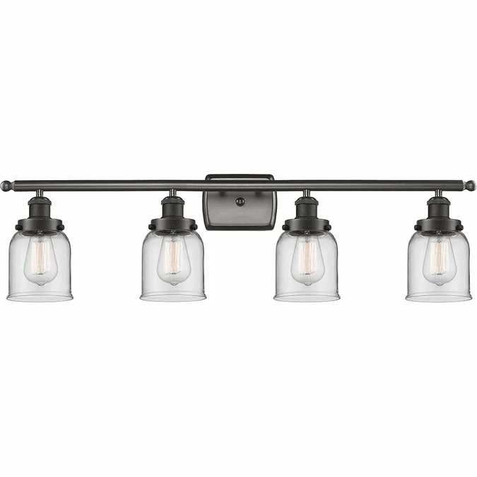 Innovations 916-4W-OB-G52 Ballston Small Bell Contemporary Oil Rubbed Bronze 4-Light Vanity Light Fixture