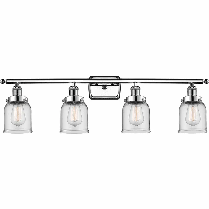 Innovations 916-4W-PC-G52-LED Ballston Small Bell Contemporary Polished Chrome LED 4-Light Bathroom Wall Light Fixture