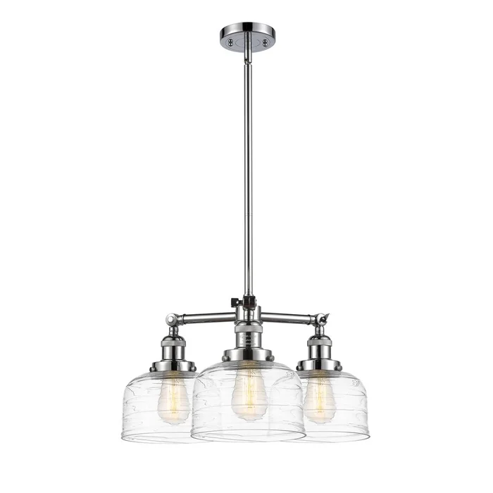 Innovations Bell 3-LT Large Chandelier – Polished Chrome – 207-PC-G713