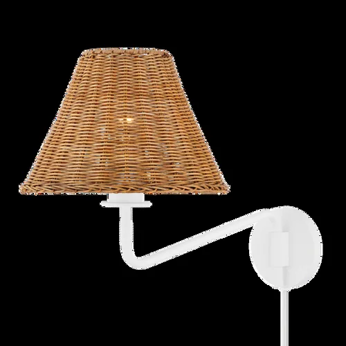 Issa Plug-in Sconce (6939|HL704201-TWH)