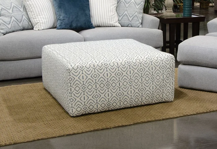 Jackson Howell Cocktail Ottoman in Aqua 3482-12