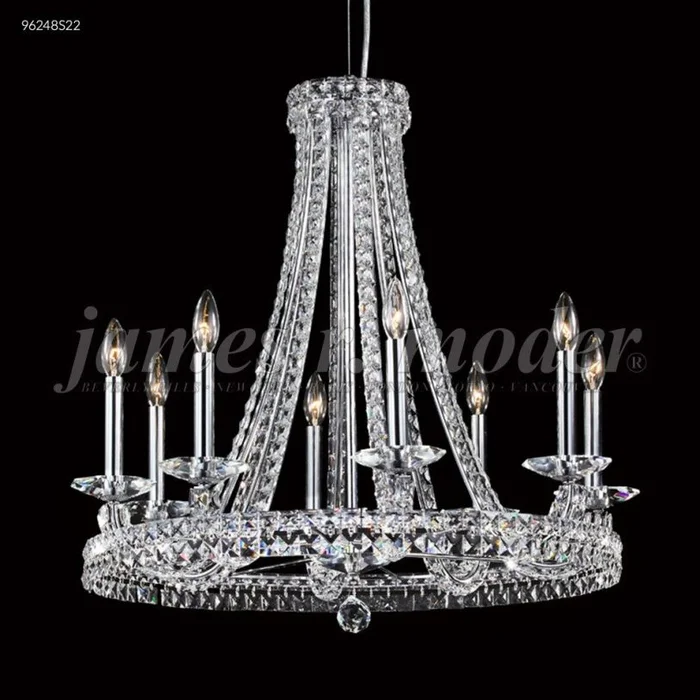 James R. Moder Ashton Collection Crystal Chandelier in Silver 96248S22