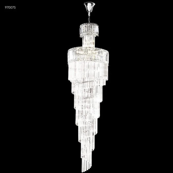 James R. Moder Contemporary Europa Collection Large Entry Crystal Chandelier in Silver 97007S22