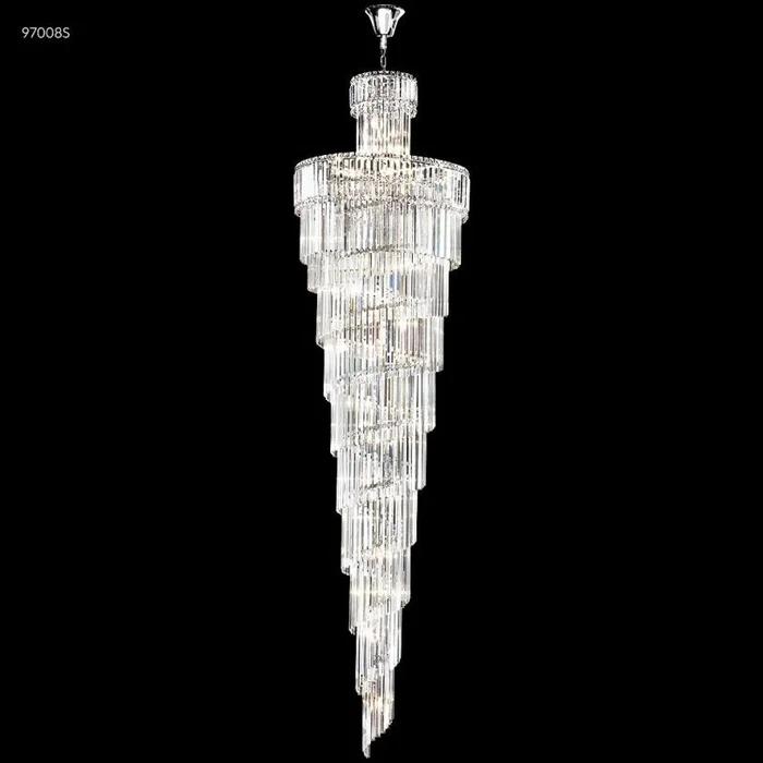 James R. Moder Contemporary Europa Collection Large Entry Crystal Chandelier in Silver 97008S22