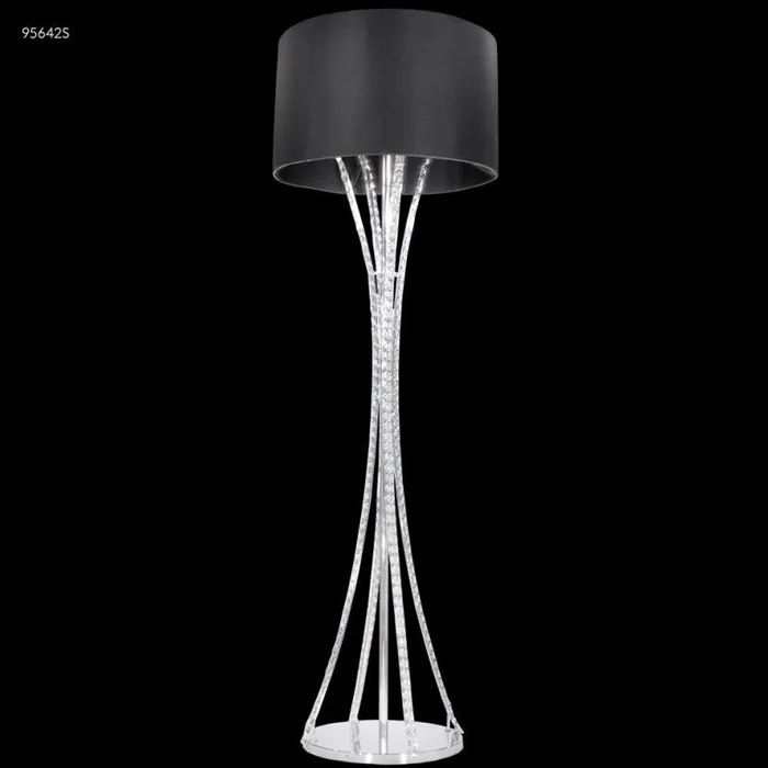 James R. Moder Eclipse Fashion Collection Crystal Floor Lamp in Silver 95642S22