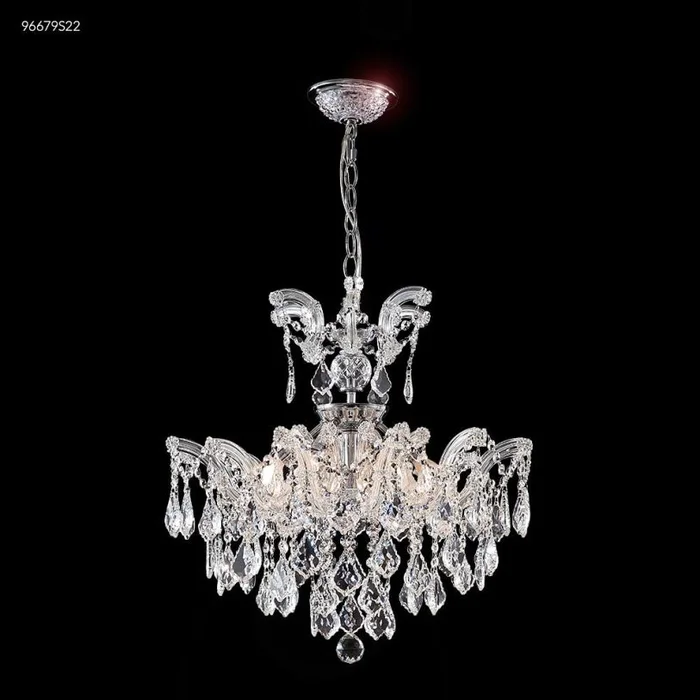 James R. Moder Maria Theresa Semi-flush Collection Crystal Chandelier in Silver 96679S22