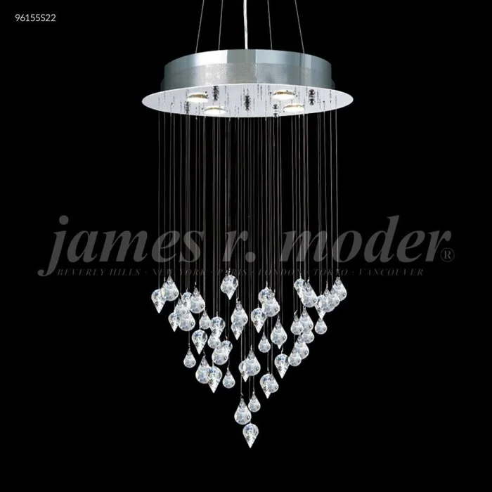James R. Moder Medallion Collection Crystal Chandelier in Silver 96155S22
