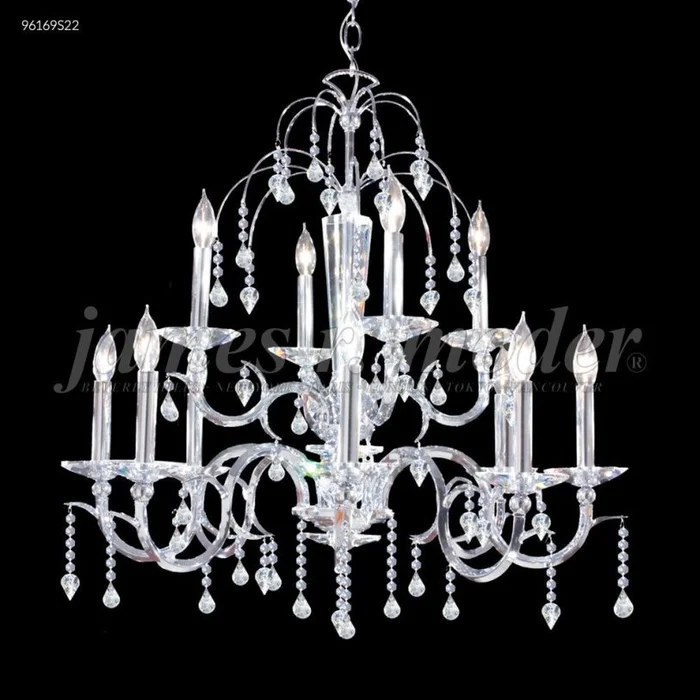 James R. Moder Medallion Collection Crystal Chandelier in Silver 96169S22