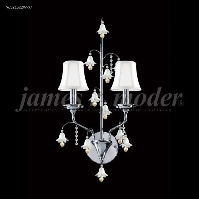 James R. Moder Murano Collection Wall Sconce / Vanity in Aged Gold 96321AG22W-97