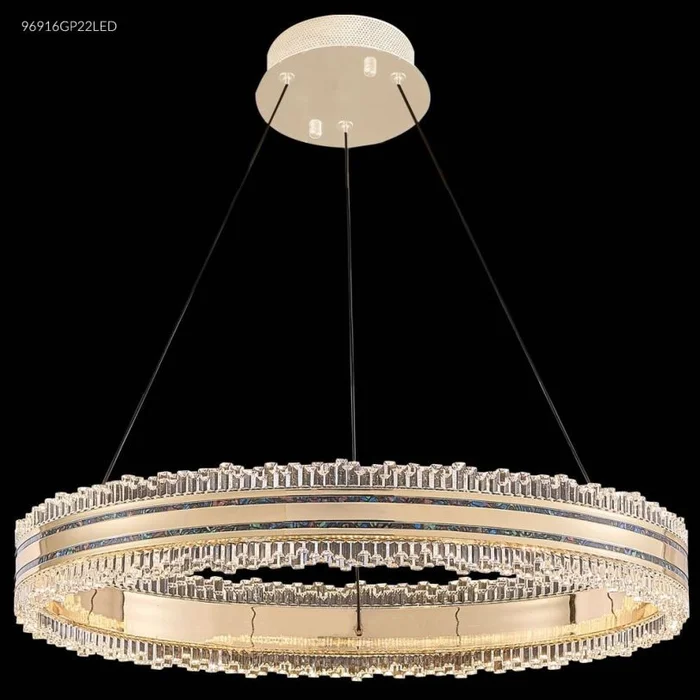 James R. Moder Pearl Collection Acrylic Chandelier in Rose Gold/Pearl 96916GP22LED