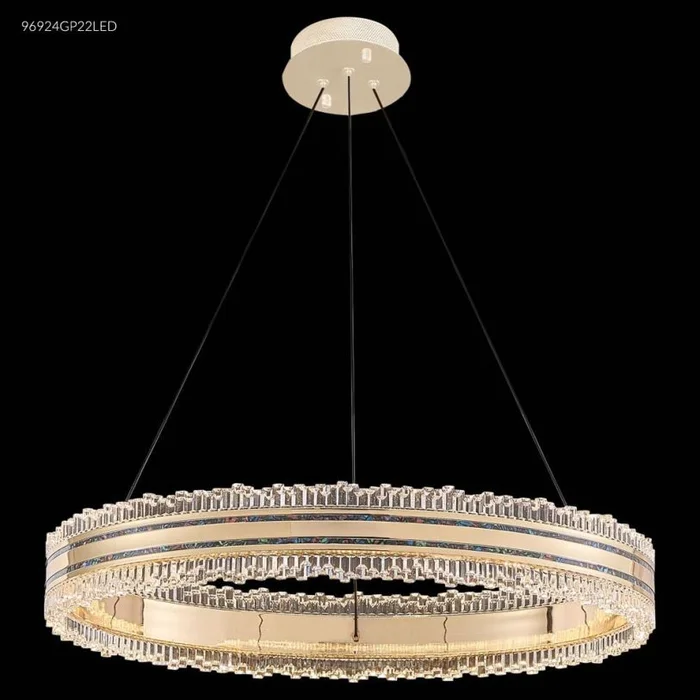 James R. Moder Pearl Collection Acrylic Chandelier in Rose Gold/Pearl 96924GP22LED