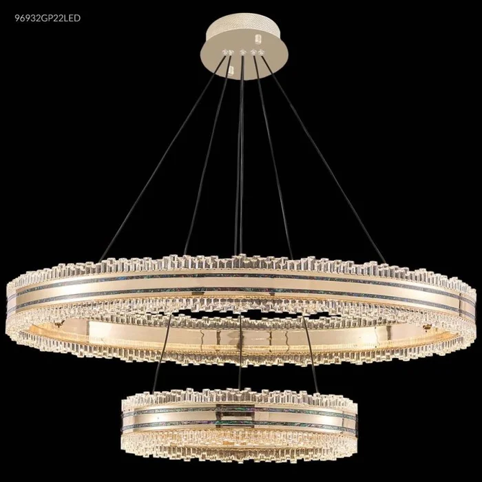 James R. Moder Pearl Collection Acrylic Chandelier in Rose Gold/Pearl 96932GP22LED