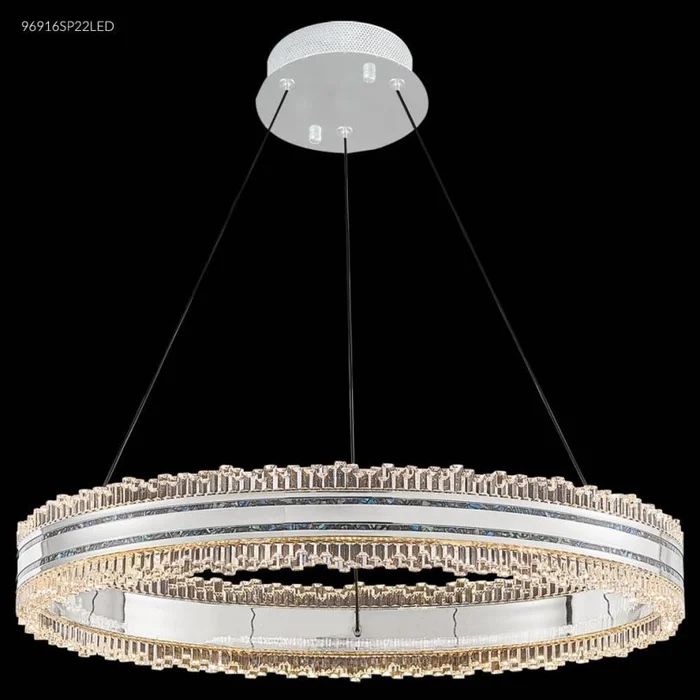 James R. Moder Pearl Collection Acrylic Chandelier in Silver/Pearl 96916SP22LED