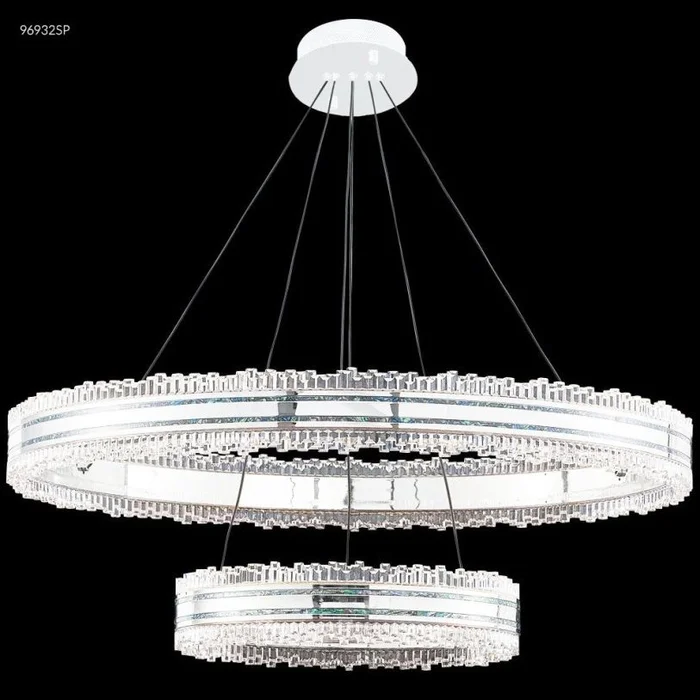 James R. Moder Pearl Collection Acrylic Chandelier in Silver/Pearl 96932SP22LED