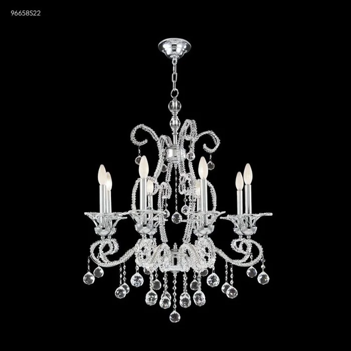 James R. Moder Pearl Collection Crystal Chandelier in Silver 96658S22