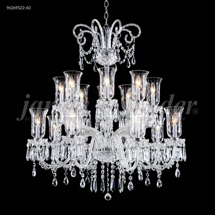 James R. Moder Venetian Collection Large Entry Crystal Chandelier in Silver 96269S22-60