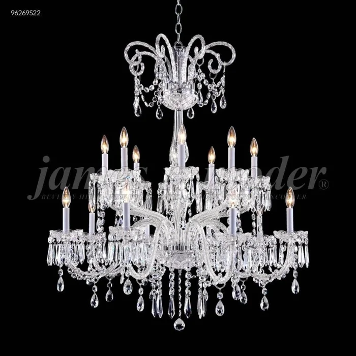 James R. Moder Venetian Collection Large Entry Crystal Chandelier in Silver 96269S22