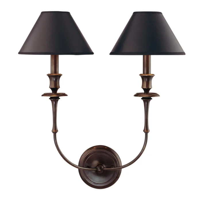 Jasper 2-Light Wall Sconce in Old Bronze 18L x 18W x 19.5H
