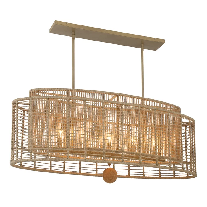 Jayna 5 Light Linear Oval Chandelier By Crystorama