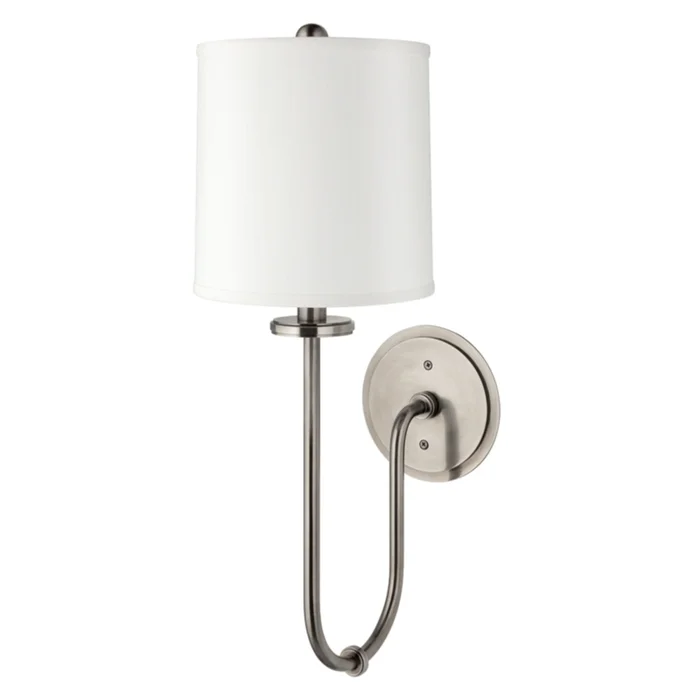 Jericho 1-Light Wall Sconce in Historic Nickel 7L x 7W x 20.5H
