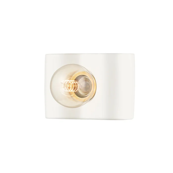 Jillian One Light Bath and Vanity in Ceramic White (428|H545301-CWH)