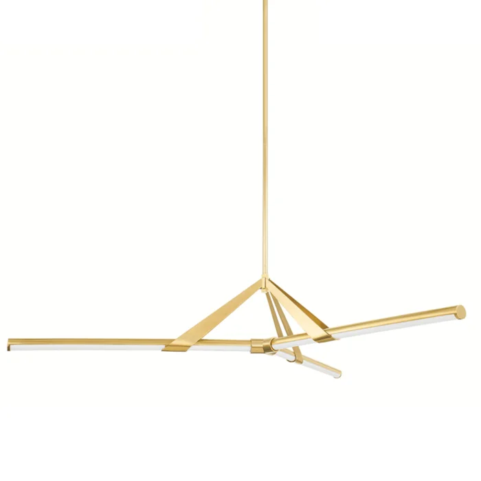 Jonas 3-Light Chandelier in Aged Brass 62.25L x 62.25W x 10.25H
