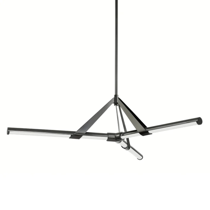 Jonas 3-Light Chandelier in Black Nickel 46L x 46W x 10.25H