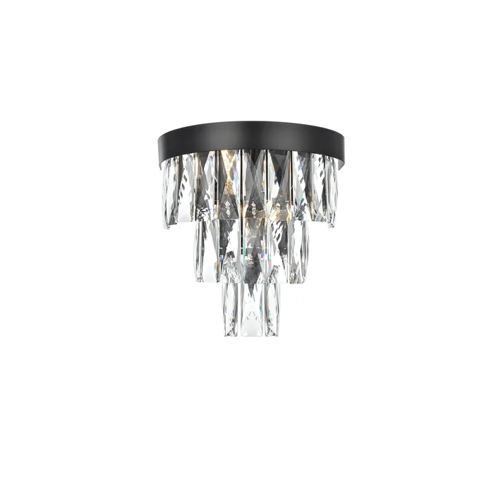 josephine 10 inch wall sconce in black