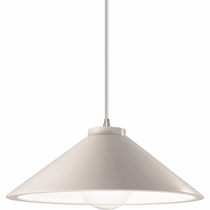 Justice Design CER-6240-MAT-NCKL-WTCD Radiance Flare Contemporary Matte White LED Lighting Pendant