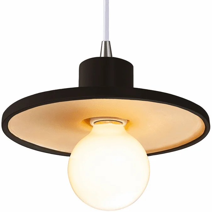 Justice Design CER-6325-CBGD-NCKL-WTCD Radiance Carbon Matte Black with Champagne Gold Mini Pendant Light Fixture