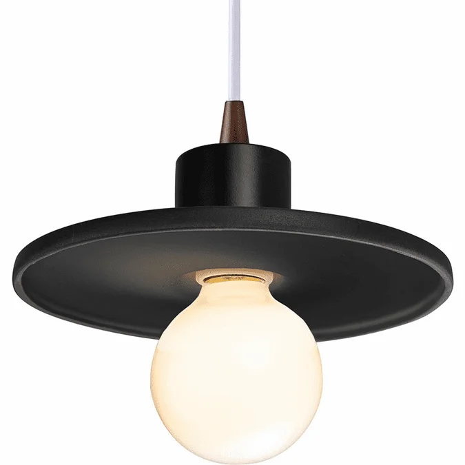 Justice Design CER-6325-CRB-DBRZ-WTCD Radiance Carbon Matte Black Mini Lighting Pendant