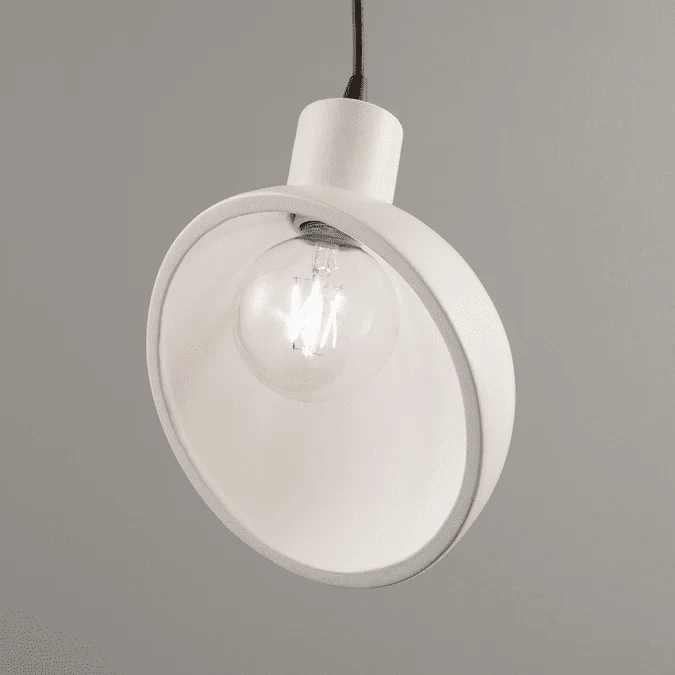 Justice Design CER-6480-MAT Radiance Sphangle Contemporary Matte White LED Mini Ceramic Pendant Lighting Fixture