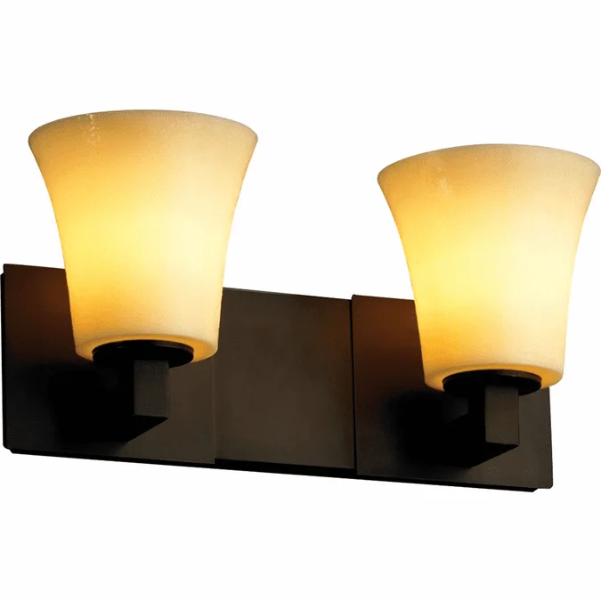 Justice Design CNDL-8922 CandleAria Modular Contemporary 2-Light Vanity Lighting Fixture